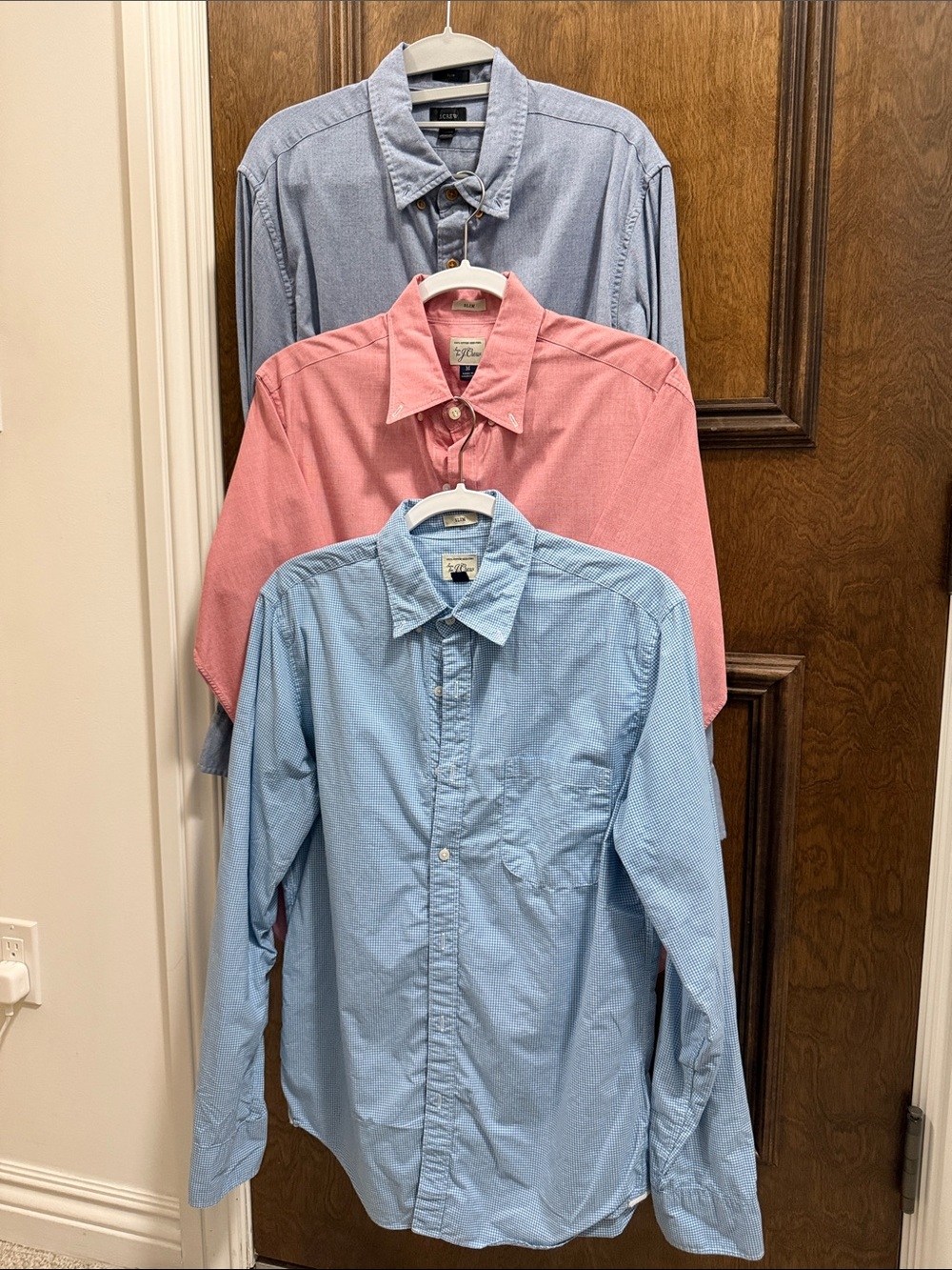 J.Crew Men’s Medium Slim Fit Button Down Shirt Bundle Lot of 3